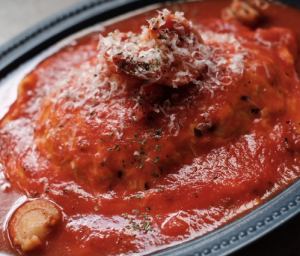 トマトクリームのオムライス