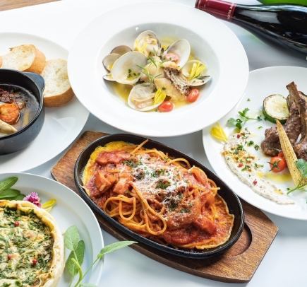 各種ご利用に！【90分飲み放題付】厳選7皿10品★ANCHORおすすめコース6,600円(税込)