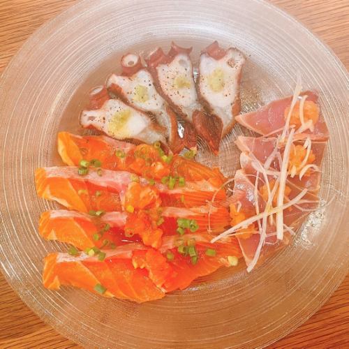 本日鮮魚カルパッチョ3種盛り合わせ