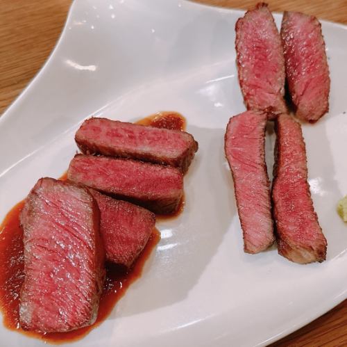 黒毛和牛イチボ・国産みすじステーキコンボプレート