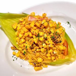 焼とうもろこし青唐辛子ペペロンチーノ