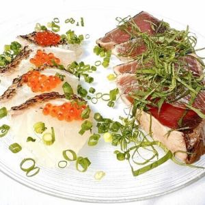 旬魚のカルパッチョ2種盛り合わせ