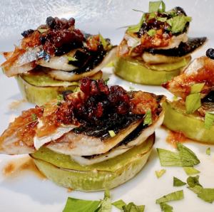 秋刀魚と秋ナスの醤油麹オーブン焼