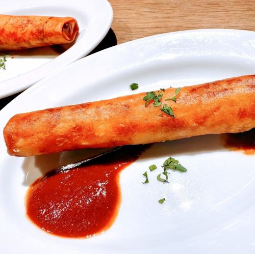 海老好きのための海老春巻 濃厚ビスクソース