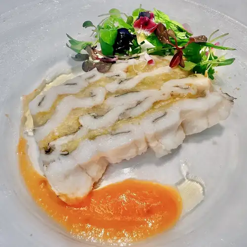 穴子と焼ナスミルフィーユ仕立て