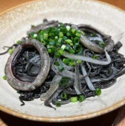 Squid ink somen