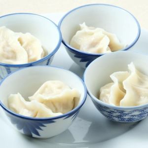 Assortment of 4 types of boiled dumplings