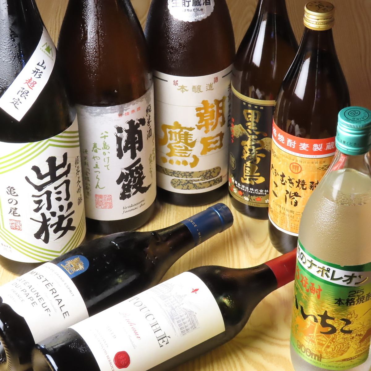 ウィスキーや焼酎など種類豊富にご用意しております!