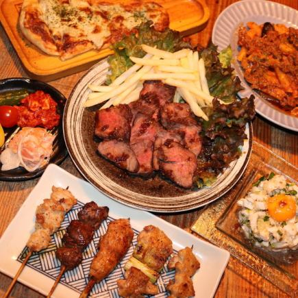 【7000円コース】忘年会に♪毎日仕込みの人気串5種付き!13品+2,5時間飲み放題付!