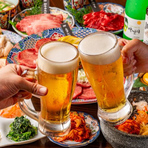 食べ飲み放題コースはサイドメニューや飲み放題も充実！