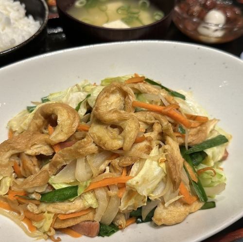 日替わりチャンプルー定食(ゴーヤーorお麩)