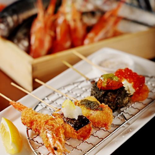 ◎Original skewered fried seafood delivered directly from Toyosu Market◎