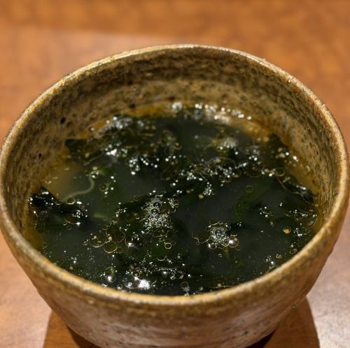 自家製ワカメスープ