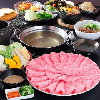 【コース料理】特選 黒毛和牛 しゃぶしゃぶ 琥珀~こはく~Aコース 【5,280円(税込)★】
