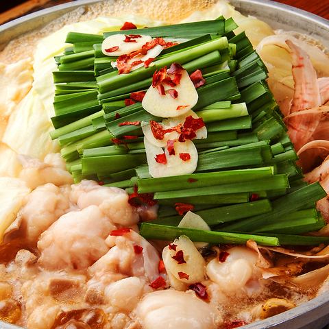 2時間飲み放題付<全8品>『もつ鍋コース』⇒６０００円(税込)｜宴会 接待 歓送迎会 忘年会