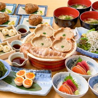 【大満足の定番】イカの旨味と蟹味噌を堪能！イカ小僧コース 2500円(税込)