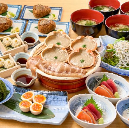 【大満足の定番】イカの旨味と蟹味噌を堪能！イカ小僧コース 2500円(税込)