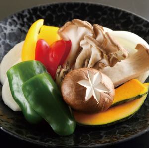 Assortment of seasonal grilled vegetables
