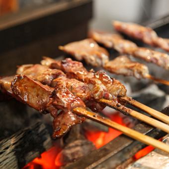 [Includes 2 hours of all-you-can-drink] 20-course course with all-you-can-eat charcoal-grilled yakitori [3,480 yen → 2,480 yen]