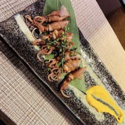 ホタルイカ茹で柚子味噌