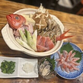 【5人以上超值之選! 】北海道、三陸、四國、兵庫縣生蠔及鮮魚特製海鮮火鍋 ◆ 5,980日圓(含稅)