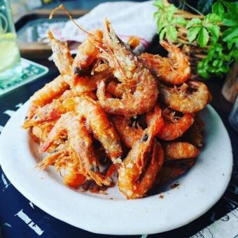 北海道甘海老の素揚げ