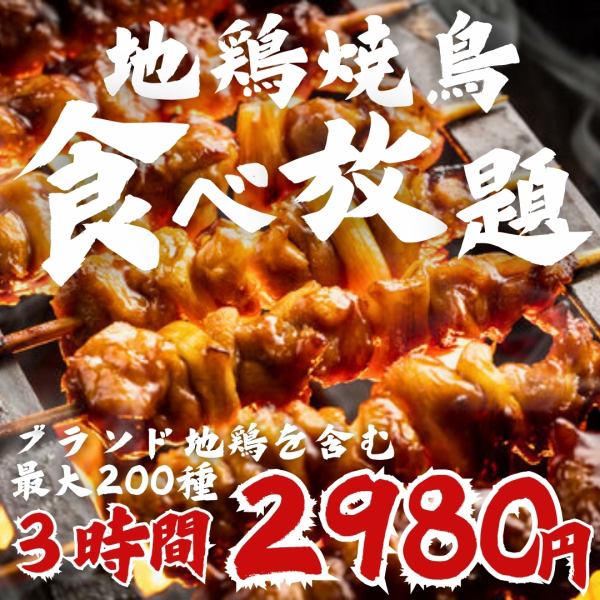 浜松に上陸◎最高コスパで地鶏料理が食べ飲み放題で楽しめる!個室席でご案内致します♪