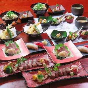 黒毛和牛ステーキと旬魚を楽しむ 【菖蒲】会食　料理のみ6000円