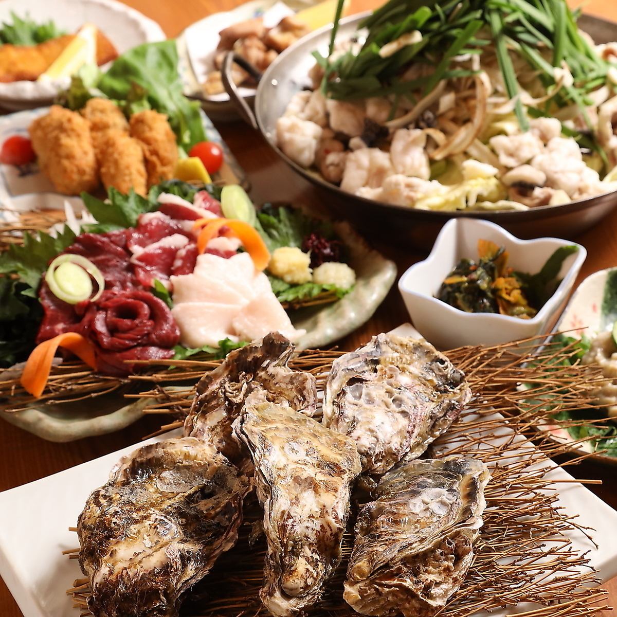 広島県産牡蠣や旬の鮮魚などこだわり食材を是非ご堪能ください！