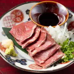 Beef heart sashimi