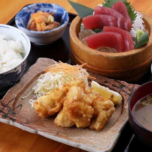 選べるお造りと若鶏唐揚げ定食