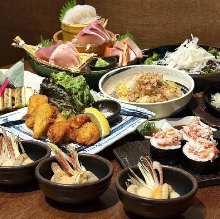 11・12月限定【冬の味覚コース】寒ヒラメ入りお造り5種盛合せなど全8品◆120分飲み放題付