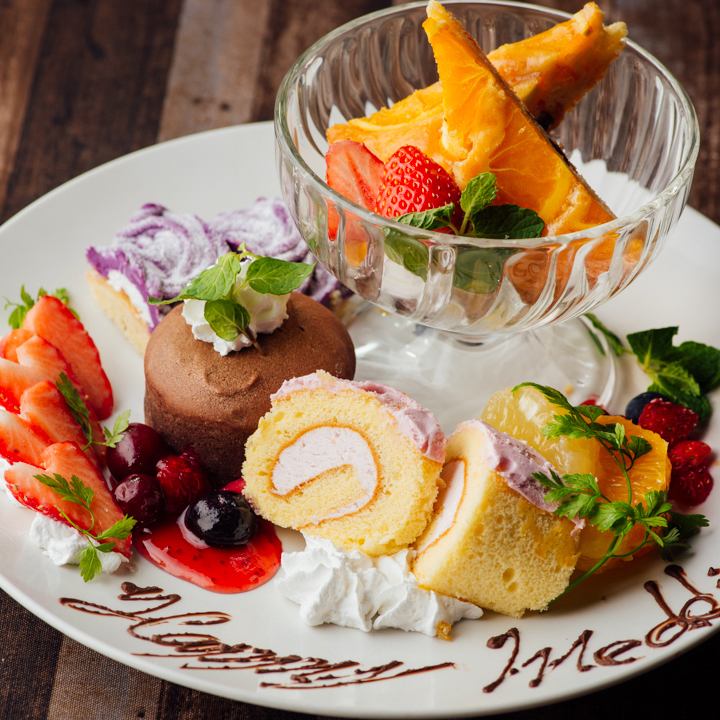 Create a special day with a dessert plate with a message ♪