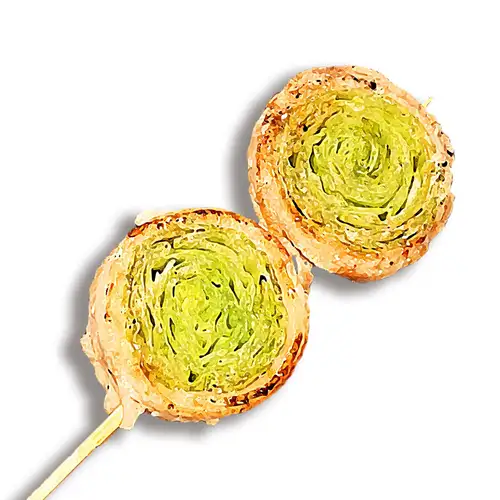 Lettuce wraps grilled with salt sauce