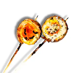 Soft-boiled egg roll with cheese
