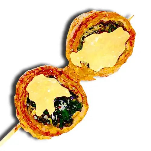Kujo green onion and cheese roll with cheese sauce
