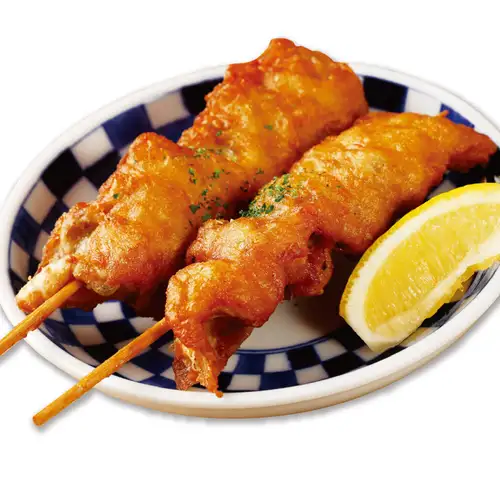 Deep-fried chicken skin skewers (2 pieces)