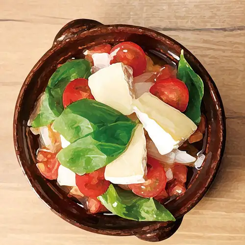 Tomato and Camembert Ajillo
