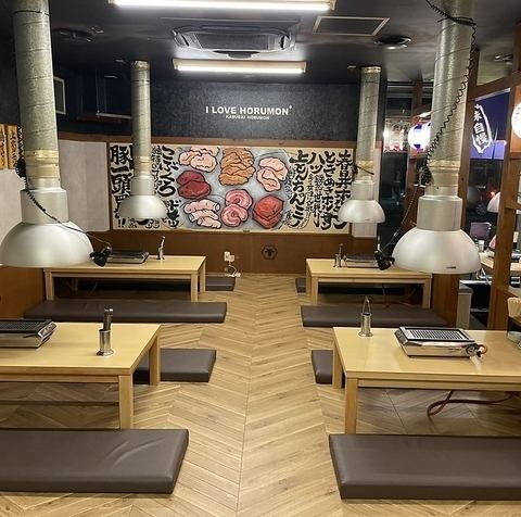 [Equipped with a tatami room ☆ Safe to bring children!] The spacious tatami room that can accommodate up to 40 people is recommended for banquets *Both Kasugai Station and Kachigawa Station are easily accessible!