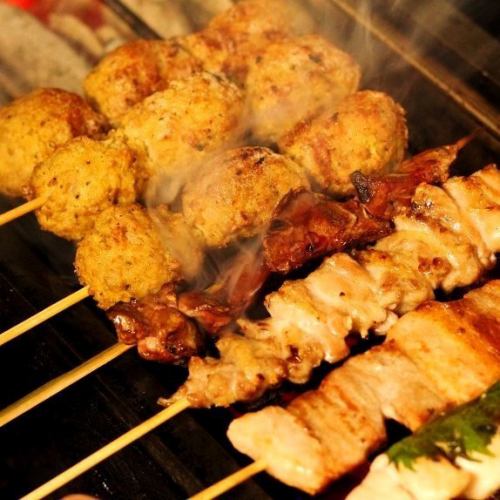 Enjoy authentic yakitori in all private rooms