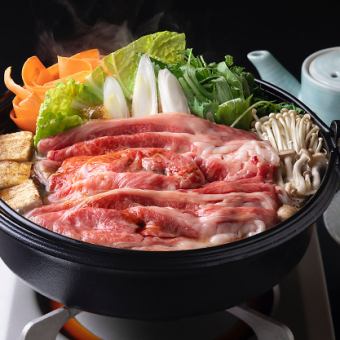 Excellent ★ Black Wagyu Beef Sukiyaki Course 150g 6,600 yen (tax included)