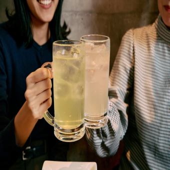 【无生啤】2小时无限畅饮1,980日元 ※周五、周六、节假日前一天需预约