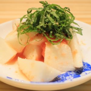 Hakata mentaiko and pounded yam