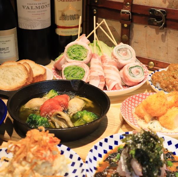 ◆特色蔬菜卷串套餐◆3,500日元～◎畅饮