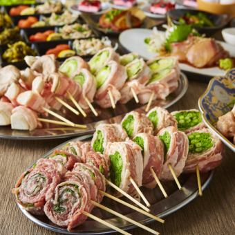 [24th and 25th only] Christmas course with vegetable rolls, bone-in chicken, and 2 hours of all-you-can-drink