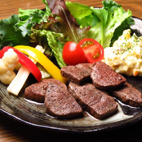 北海道マタギ直送エゾシカ肉のバター焼き