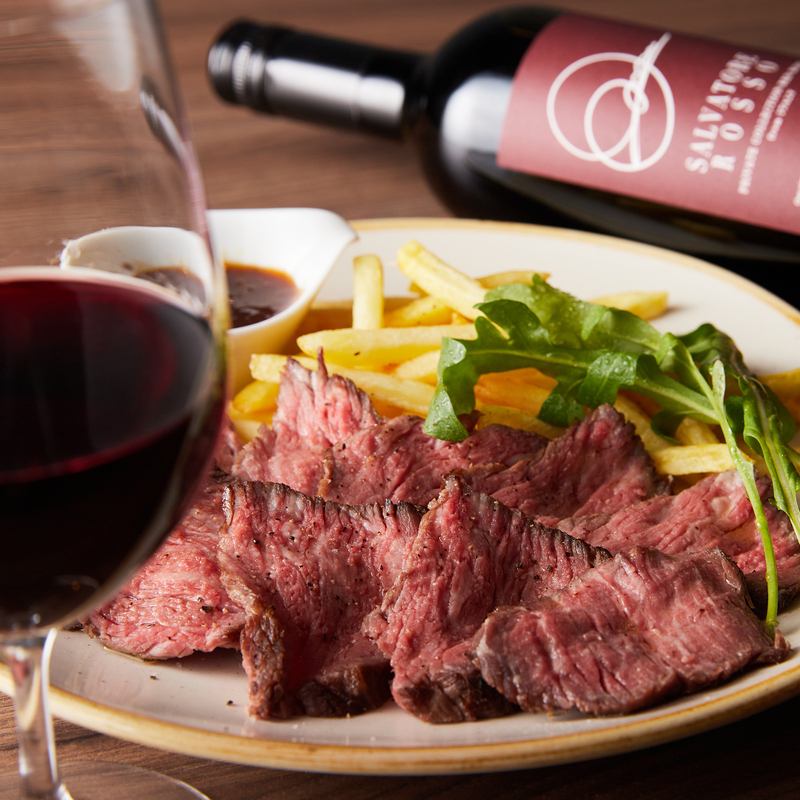 【本格】生ハムや和牛ステーキ、美味しいお肉をワインと共に