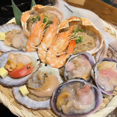 ２時間呑み放題付き☆産地直送！新鮮な海鮮浜焼きコース平日5500円（金土6000円）