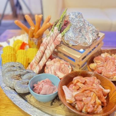 ソファー席　平日アメリカンBBQコース（飲み放題120分付）