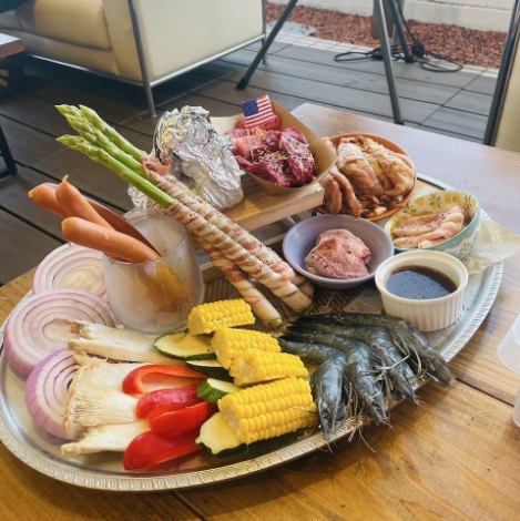 焼肉屋が本気で作った！２時間呑み放題付き☆アメリカンBBQコース